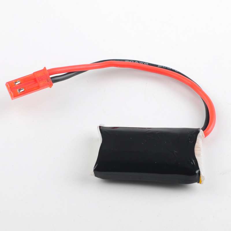Connecteur JST rouge soudé, câble 8 cm exposé